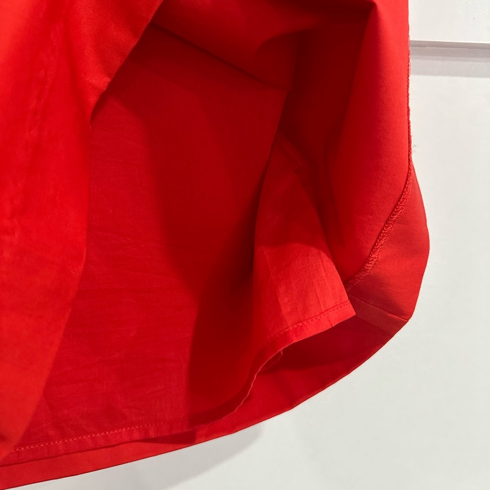 STAUD Red Ruffle-Shoulder Mini Dress - Picture 4 of 7